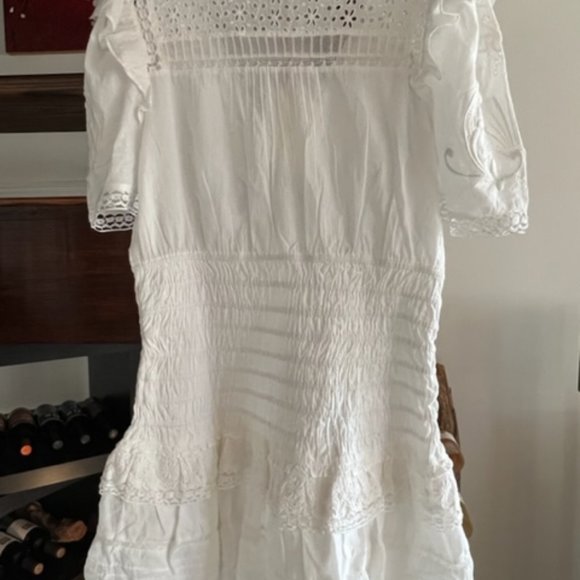 LoveShackFancy Rena Embroidered Ruffle Mini Dress - Picture 10 of 12